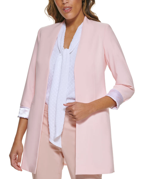Calvin Klein Petite Open Front 3/4 Sleeve Blazer
